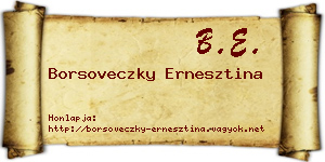 Borsoveczky Ernesztina névjegykártya